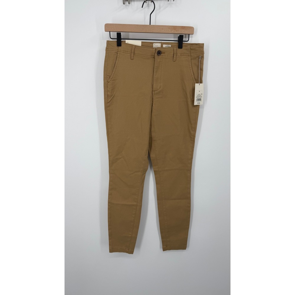 A New Day Skinny Pants Womens Size 10 Brown High Rise Stretch Gazelle Brown